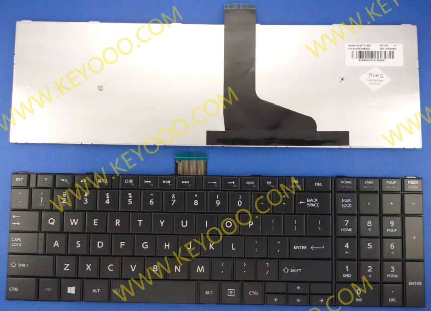 Toshiba Satellite C50 black us layout keyboard