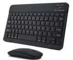 Ultra-Slim Bluetooth Keyboard Portable Mini Wireless Keyboard Rechargeable for Apple iPad iPhone Samsung Tablet Phone Smartphone iPadOS iOS Android (10 inch Black)